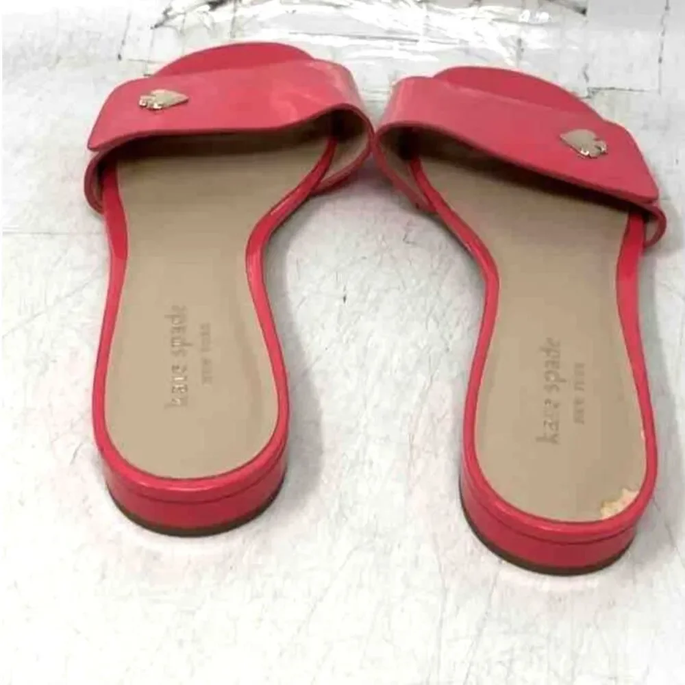 Kate Spade New York Pink Leather Slip-On Slide Sandals - Size 6.5